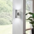 12 Inch  2 Lights Up Down Cylinder Outdoor Wall Light Brushed Aluminum Finish For Discount