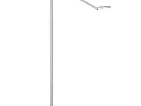 Focaccia Silver Transitional LED Floor Lamp with USB Port For Discount