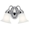 14 in. 2 Lights Vanity Light Chrome Finish Hot on Sale