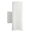 12 Inch  2 Lights Up Down Cylinder Outdoor Wall Light White Finish For Cheap