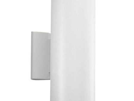 12 Inch  2 Lights Up Down Cylinder Outdoor Wall Light White Finish For Cheap