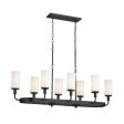 Vetivene 47  8-Light Linear Chandelier, Textured Black Finish Hot on Sale