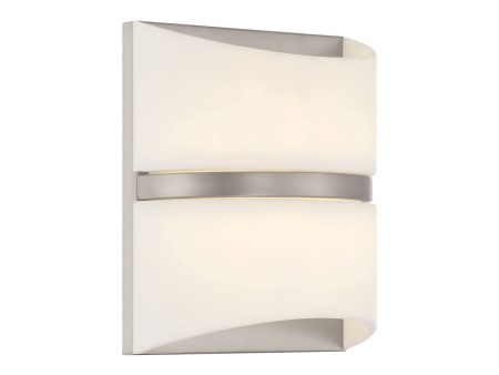 Velaux 10  1 Light LED Wall Scocne Brushed Nickel Finish Online Hot Sale