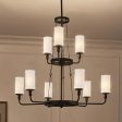 Vetivene 40  9-Light Chandelier, Textured Black Finish Sale