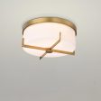 Roselle 15  Flush Mount Light, Natural Brass Finish Cheap