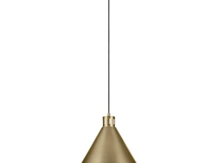 Zailey 16  1-Light Pendant Light, Natural Brass Finish For Sale