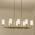 Vetivene 47  8-Light Linear Chandelier, Natural Brass Finish Fashion