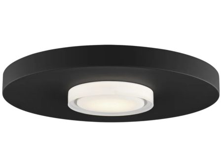 Castor 17 in. LED Flush Mount Light Black Finish Cheap