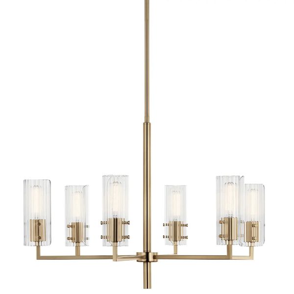 Velestino 30  6-Light Chandelier, Champagne Bronze Finish Online