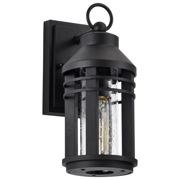 Wilton 12  Outdoor Wall Light, Matte Black Finish Fashion