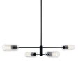 Velestino 47  4-Light Linear Chandelier, Black Finish Online Sale