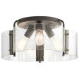 Thoreau 18  3-Light Semi-Flush Mount Light, Olde Bronze Finish Online Sale