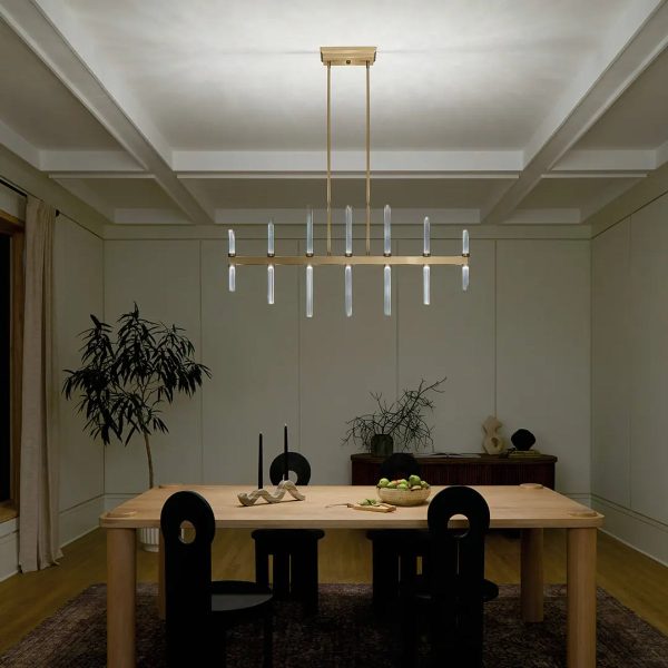 Sycara 48  14-Light Linear LED Chandelier, Champagne Bronze Finish Online now