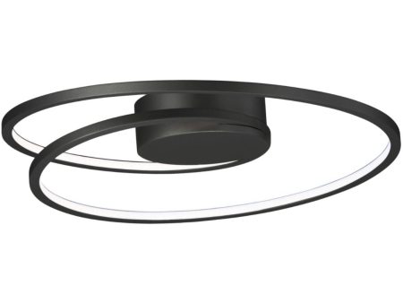 Cycle 18 in. LED Flush Mount Light Black Finish Sale