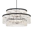 Shimmering Elegance 48  12 Lights Chandelier Light Black Finish For Discount