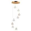 Swank 19 in. 8 Lights LED Pendant Light Brass finish For Discount