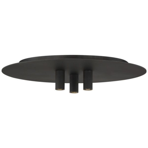 Ponte 16 in. LED Flush Mount Light Black Finish 277V Cheap