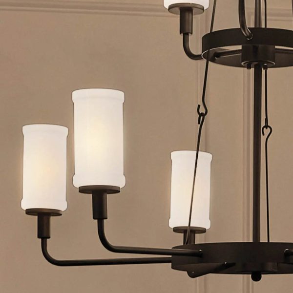 Vetivene 40  9-Light Chandelier, Textured Black Finish Sale