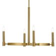 Tolani 26  4-Light Chandelier, Brushed Natural Brass Finish For Cheap