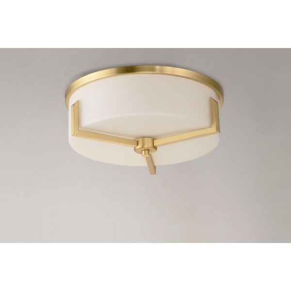 Dart 14 in. Flush Mount Lights Brass Finish Hot on Sale