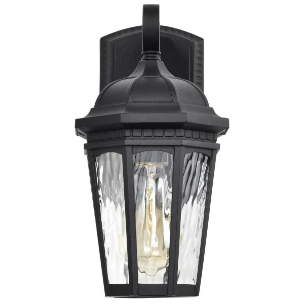 East River 12  Outdoor Wall Light, Matte Black Finish Discount