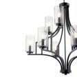 Vara 32  9-Light Chandelier, Distressed Black Finish on Sale