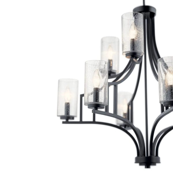 Vara 32  9-Light Chandelier, Distressed Black Finish on Sale