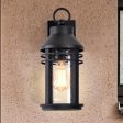 Wilton 15  Outdoor Wall Light, Matte Black Finish For Discount