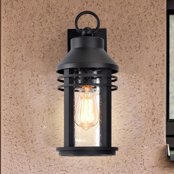 Wilton 15  Outdoor Wall Light, Matte Black Finish For Discount