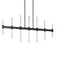 Sycara 48  14-Light Linear LED Chandelier, Black Finish Online