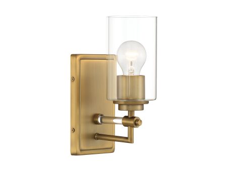 Binsley 11  1 Light Wall Sconce Brass Finish Online now