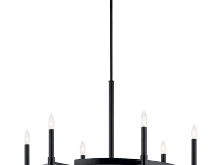 Tolani 34  6-Light Chandelier, Black Finish on Sale