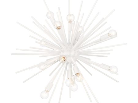 Bessel 30  15 Lights Pendant Light White Finish Fashion