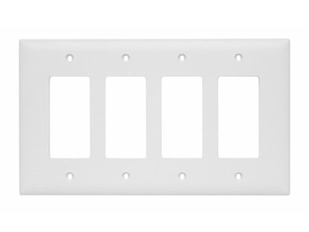 Legrand TradeMaster TPJ264 4-Gang Junior Jumbo Decorator Wall Plate Supply