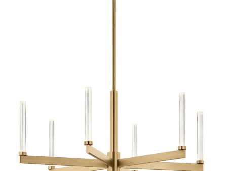 Sycara 36  6-Light LED Chandelier, Champagne Bronze Finish Hot on Sale