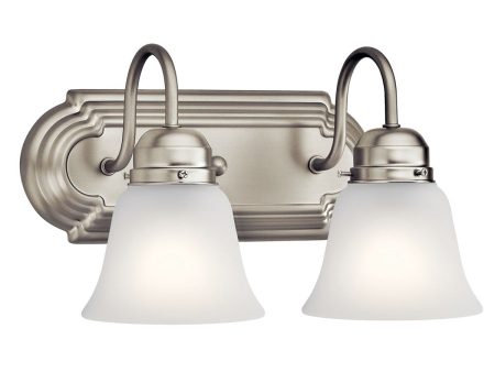 12  2-Light Vanity Light Nickel Finish Online Sale