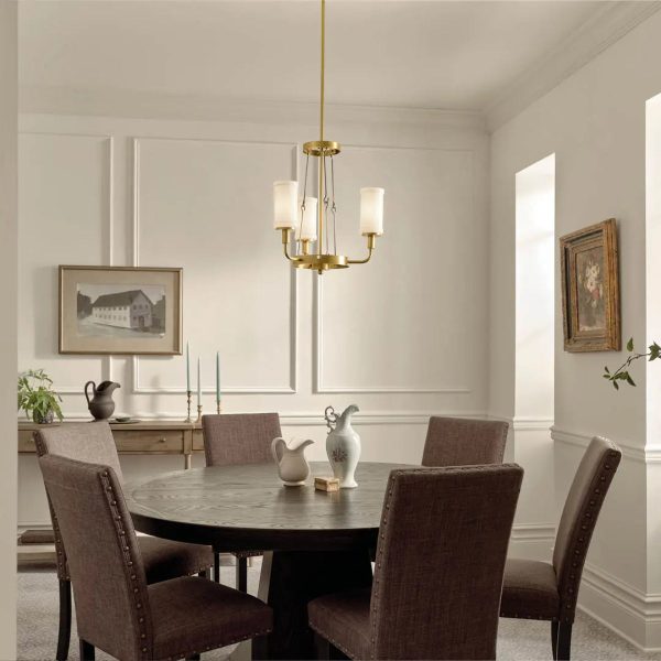 Vetivene 21  3-Light Chandelier, Natural Brass Finish Discount