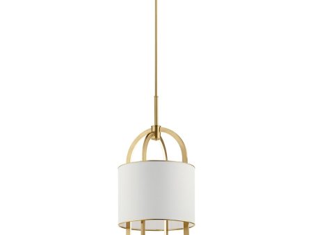 16 in. 2 Lights LED Pendant Light Gold Finish Online now