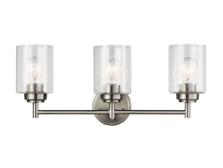 Winslow 22 in. 3 Lights Vanity Light Nickel Finish Online Hot Sale