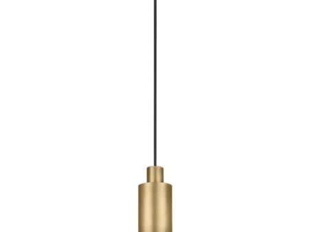 Sottile 9 in. LED Pendant Light Brass finish Online Sale