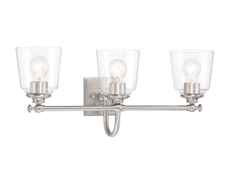 Antonia 25  3 Lights Vanity Light Brushed Nickel Finish For Cheap