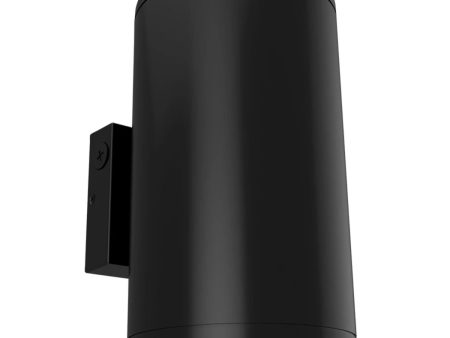 10 In 1 Light LED Outdoor Cylinder Up Down Wall Light Black Finish For Discount