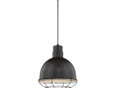 R Series 12  Cord Hung Deep Bowl Shade Pendant Light Satin Black Finish For Discount