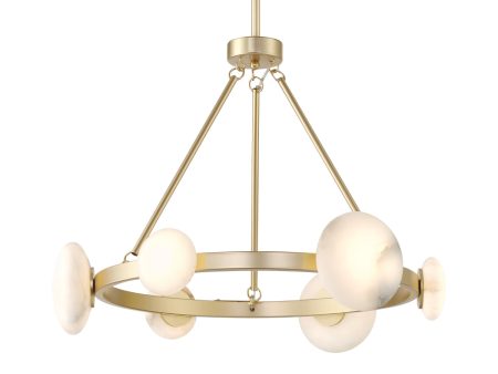 Zill 27  6 Lights LED Chandelier Gold Finish Fashion