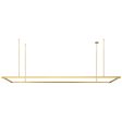 Stagger Halo 84 in. LED Pendant Light Brass finish Fashion