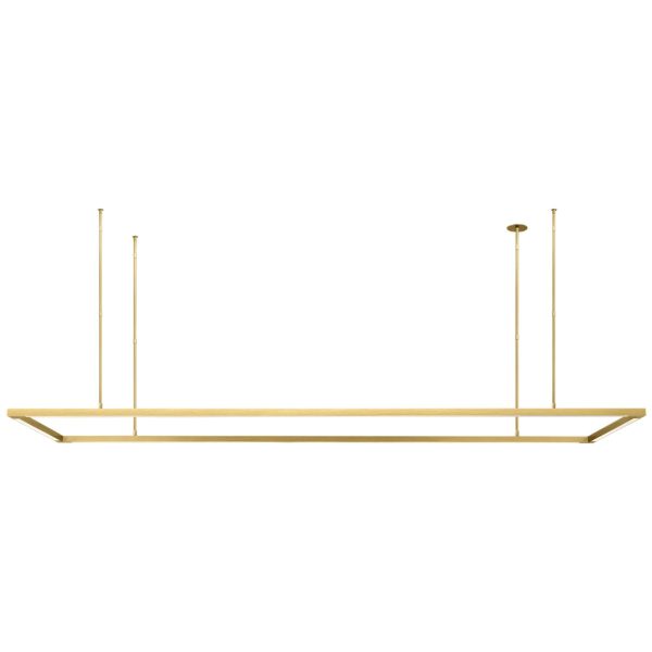 Stagger Halo 84 in. LED Pendant Light Brass finish Fashion