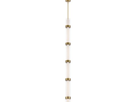 Wit 6 Lights LED Pendant Light Brass Finish Hot on Sale