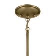 Shailene 11  1-Light Mini Pendant Light with Clear Satin Etched Glass, Natural Brass Finish For Sale