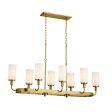 Vetivene 47  8-Light Linear Chandelier, Natural Brass Finish Fashion