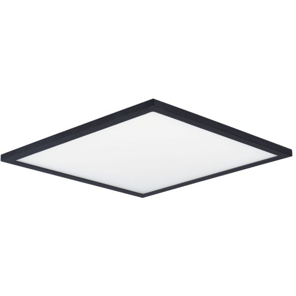 Wafer 15 in. LED Square Disk Light 3000 Lumens 3000K Black finish Discount